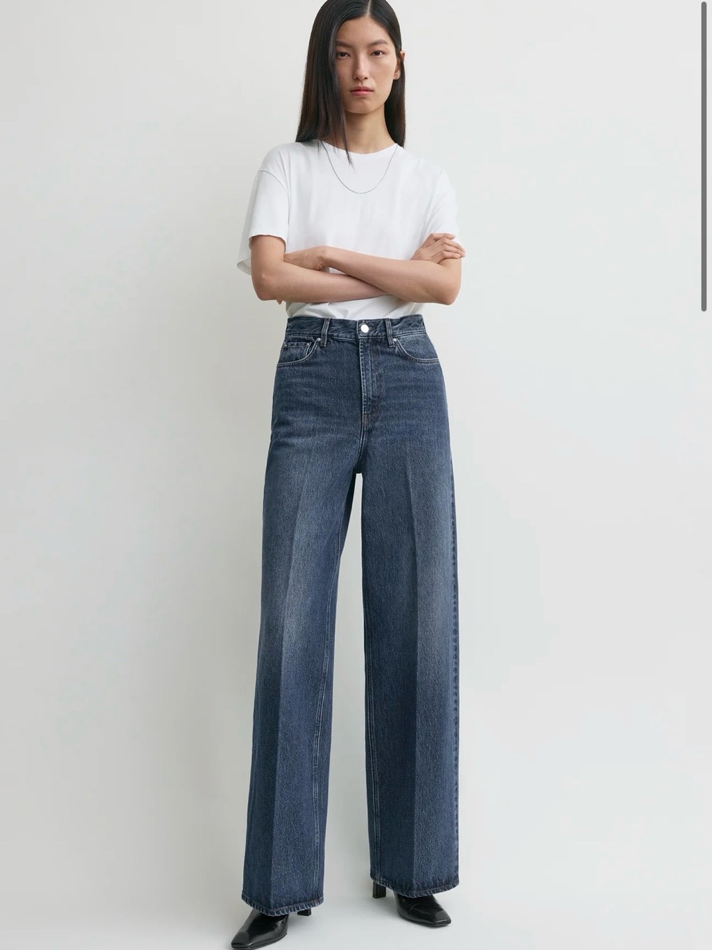 Toteme Wide Leg Denim Dark Blue Nwt